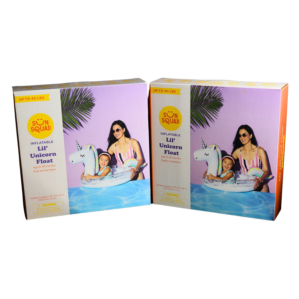 2 Sun Squad Lil' Unicorn Floats 47" x 27" x 20" Age 1-3 Yrs And Up to 40 Lbs.